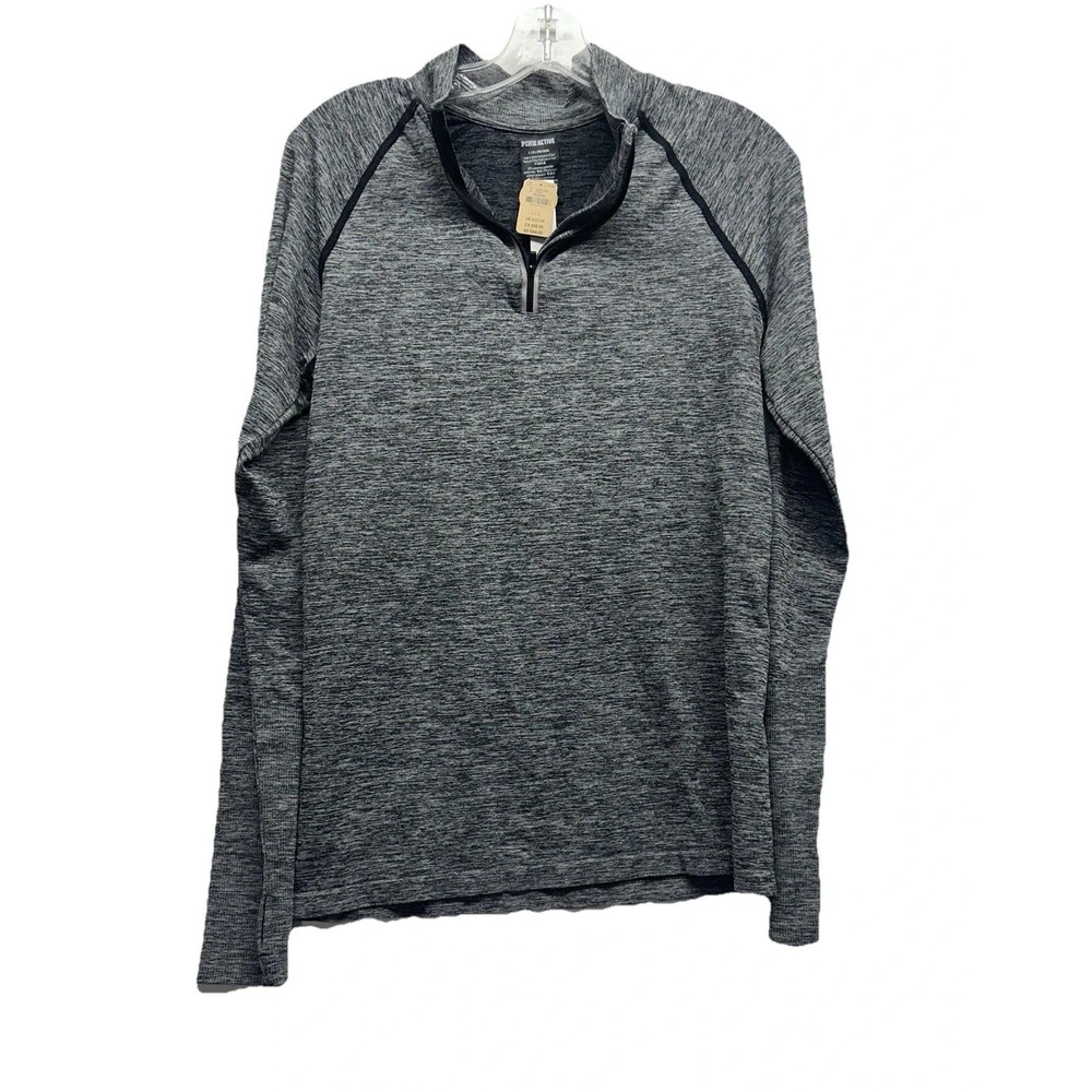 Victoria's Secret Pink Active Women's Large Grey 1/4 Zip Athletic Top NEW (B5)